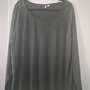 Chico's Green Long Sleeve Top with Studded Sleeves